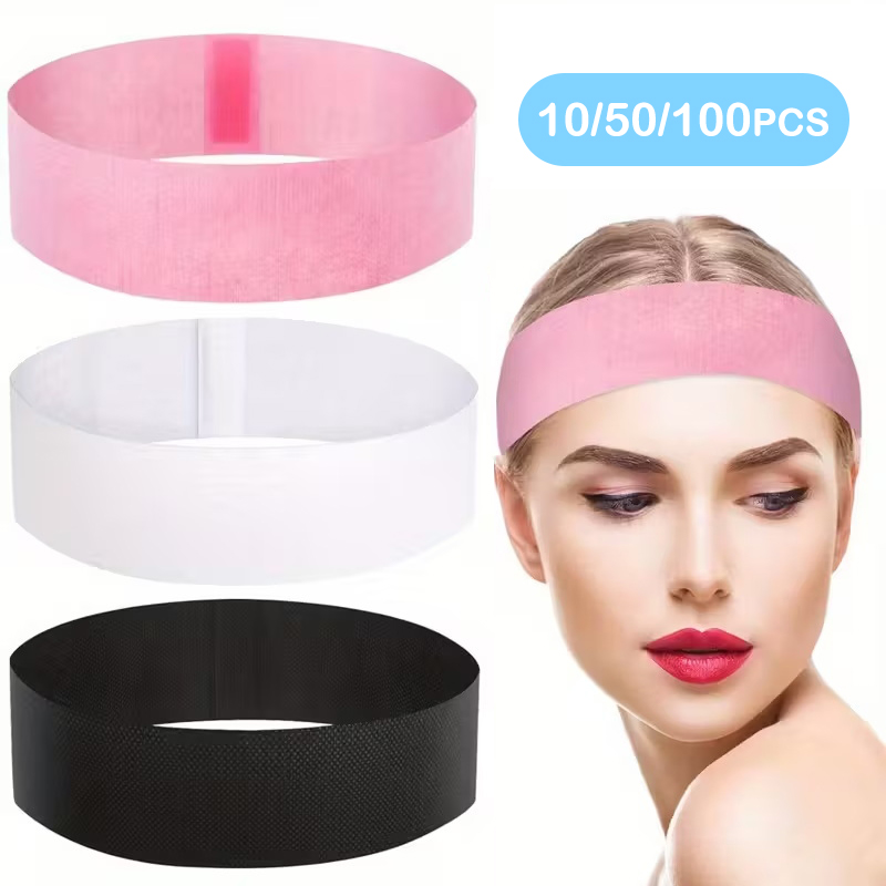 Skincare Pink - 10/50/100 szt. Jednorazowe Opaski na Głowę