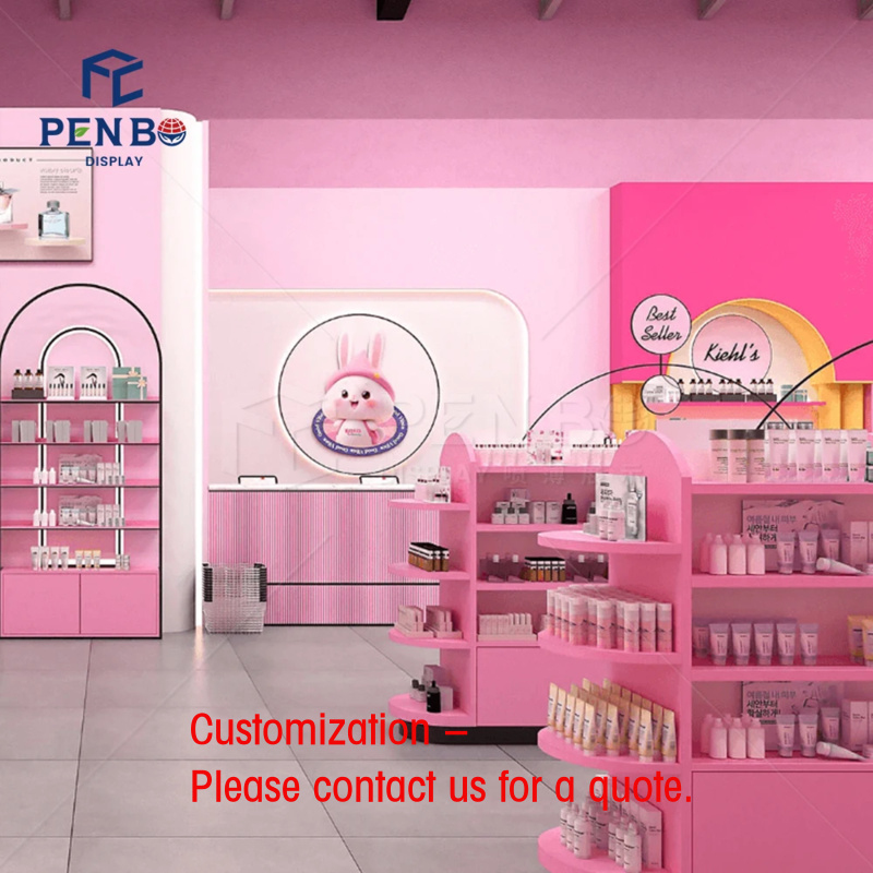 Skincare Pink - Niestandardowy Różowy Kosmetyczny Design, Urocza Gablota
